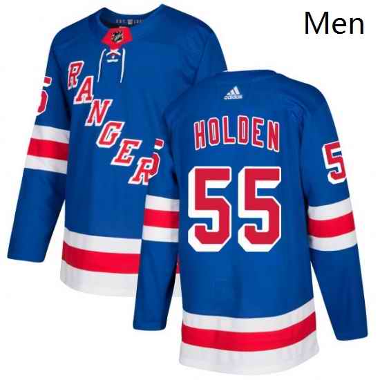 Mens Adidas New York Rangers 55 Nick Holden Authentic Royal Blue Home NHL Jersey